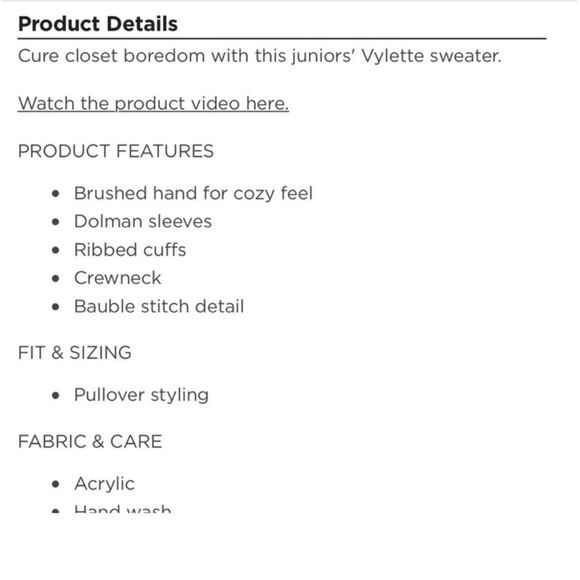 VYLETTE SWEATER WOMEN JR MEDIUM IVORY BAUBLE STITCH POM POM QUALITY. - Picture 8 of 10